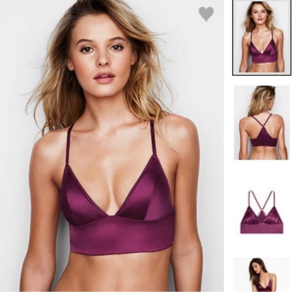 Victoria’s Secret Satin Triangle Longline Bralette - Picture 3 of 10